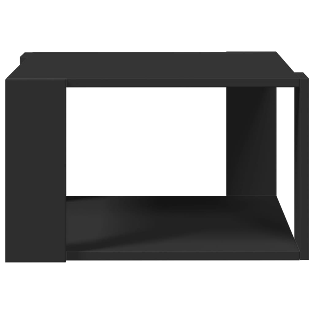 Table basse noir 51,5x51,5x30 cm bois d'ingénierie - XIOS