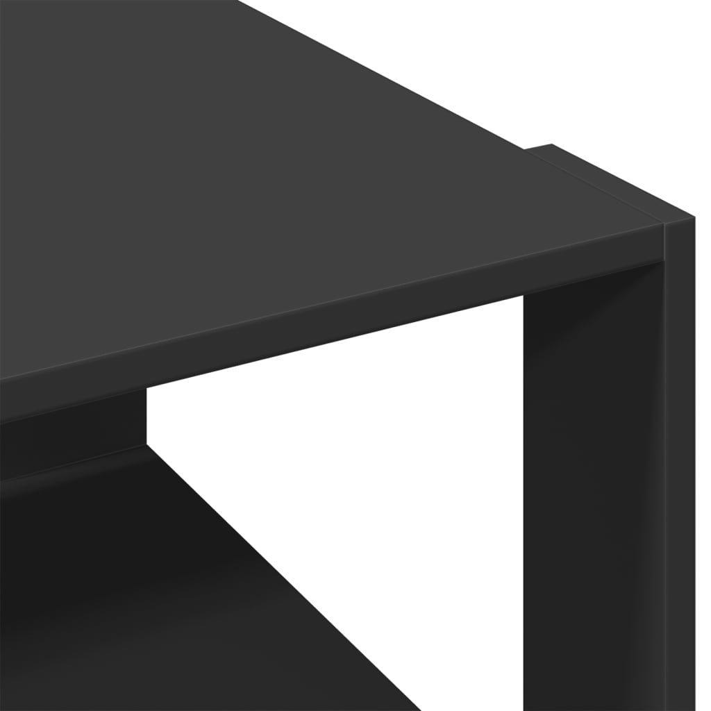 Table basse noir 51,5x51,5x30 cm bois d'ingénierie - XIOS