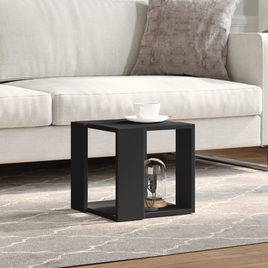 Table basse noir 32x32x30 cm bois d'ingénierie - XIOS