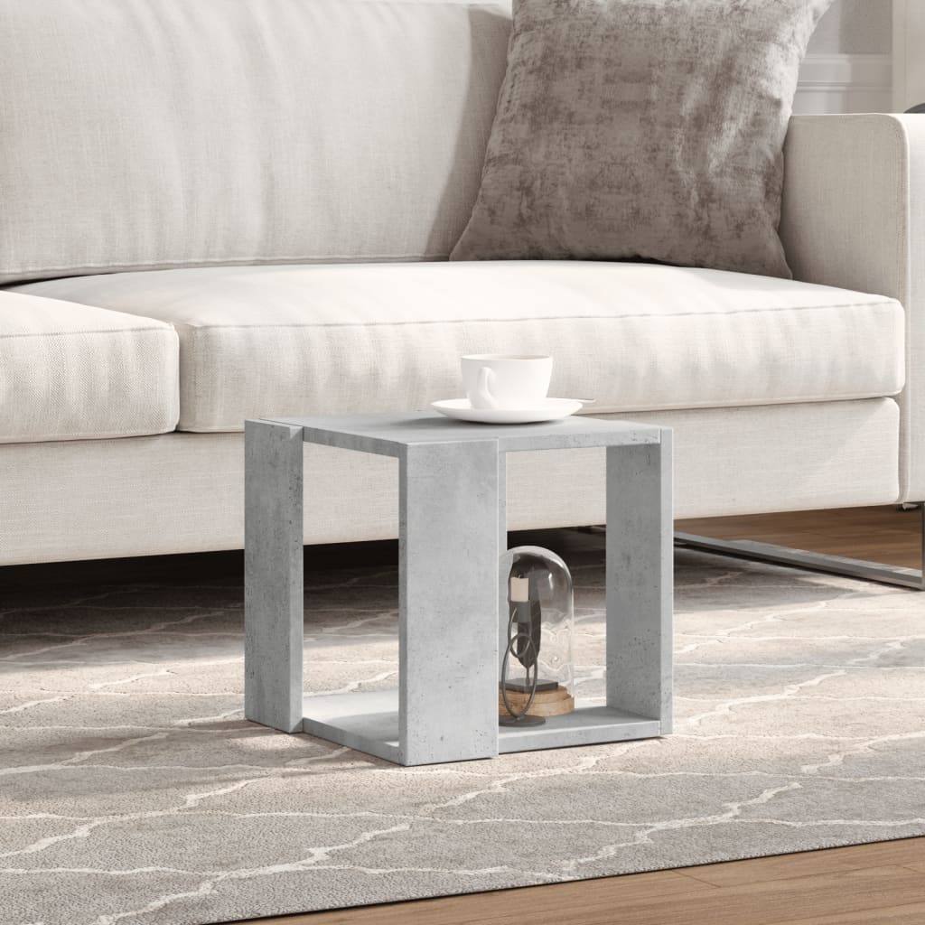 Table basse gris béton 32x32x30 cm bois d'ingénierie - XIOS