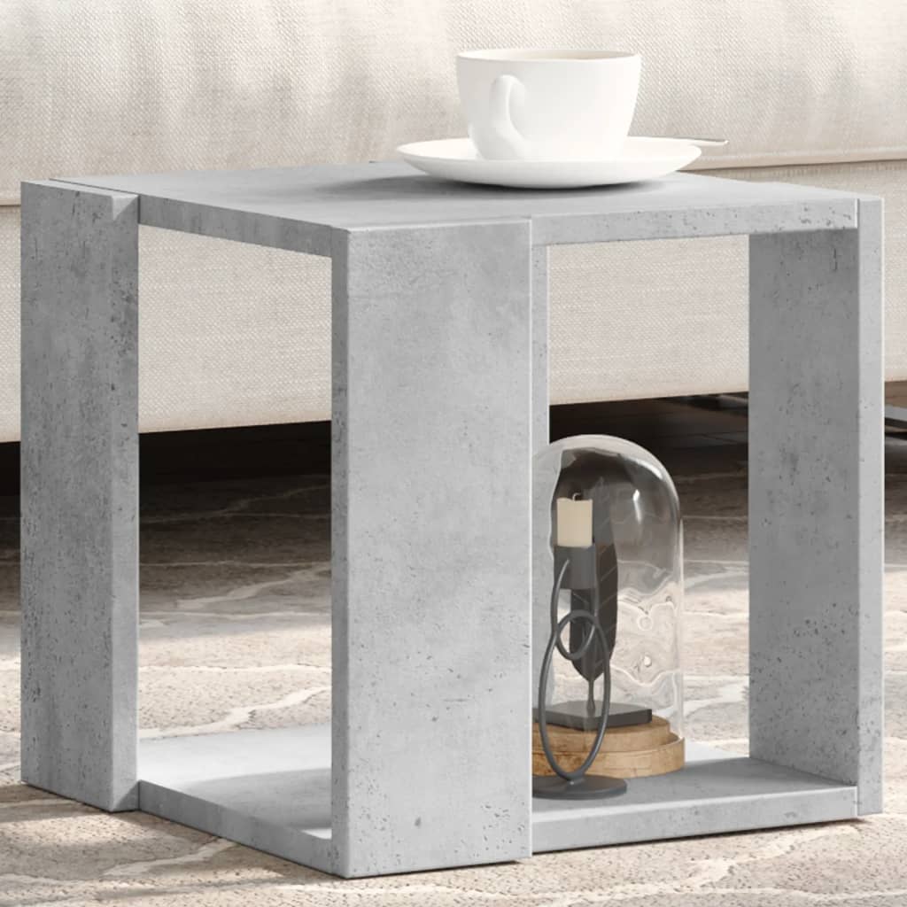 Table basse gris béton 32x32x30 cm bois d'ingénierie - XIOS