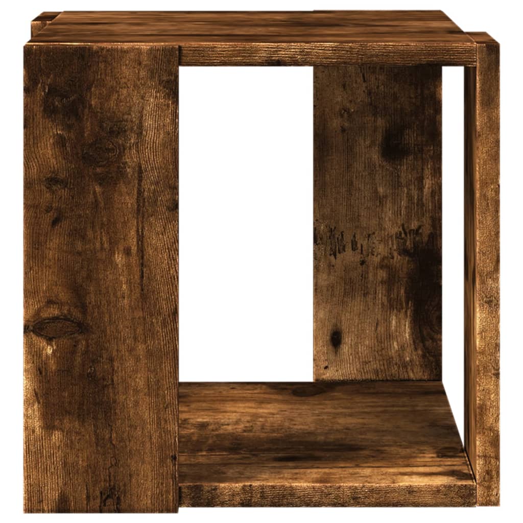 Table basse chêne fumé 32x32x30 cm bois d'ingénierie - XIOS