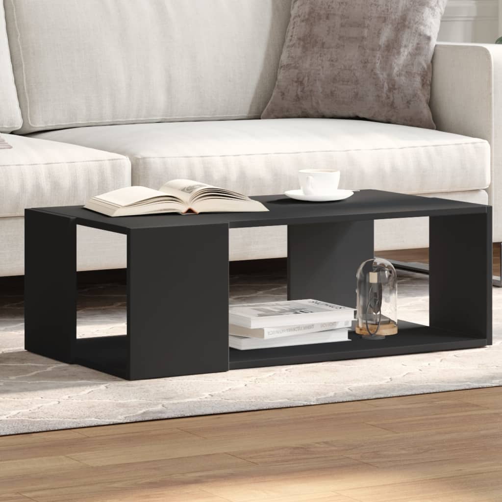 Table basse noir 89,5x48x30 cm bois d'ingénierie - XIOS