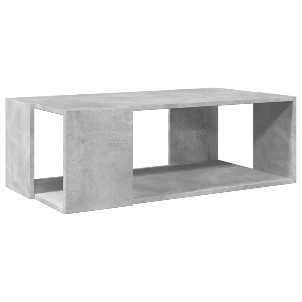 Table basse gris béton 89,5x48x30 cm bois d'ingénierie - XIOS