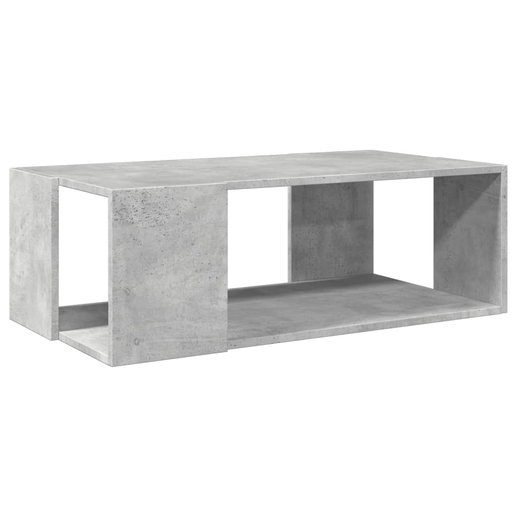 Table basse gris béton 89,5x48x30 cm bois d'ingénierie - XIOS