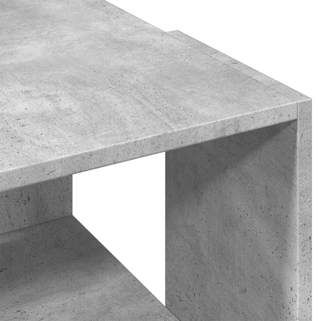 Table basse gris béton 89,5x48x30 cm bois d'ingénierie - XIOS