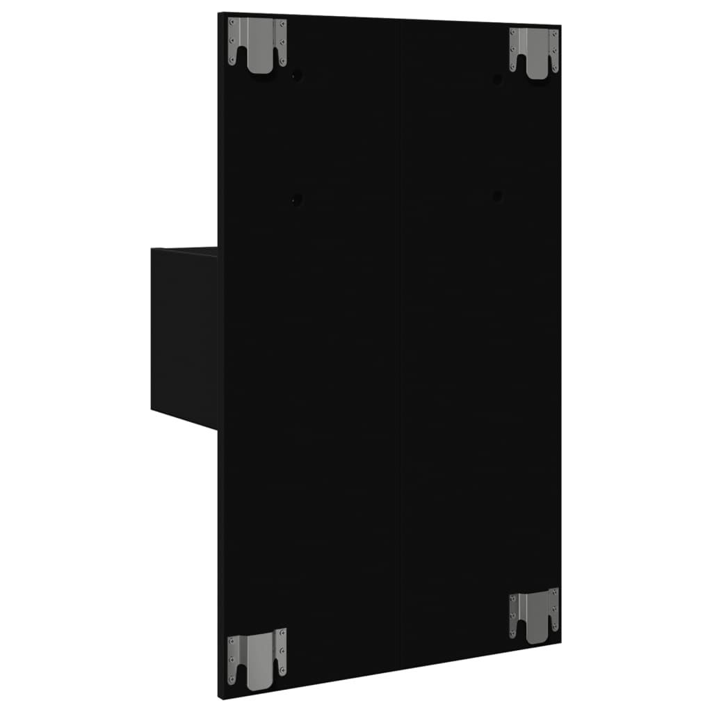 Table de chevet murale avec lumières LED noir - XIOS
