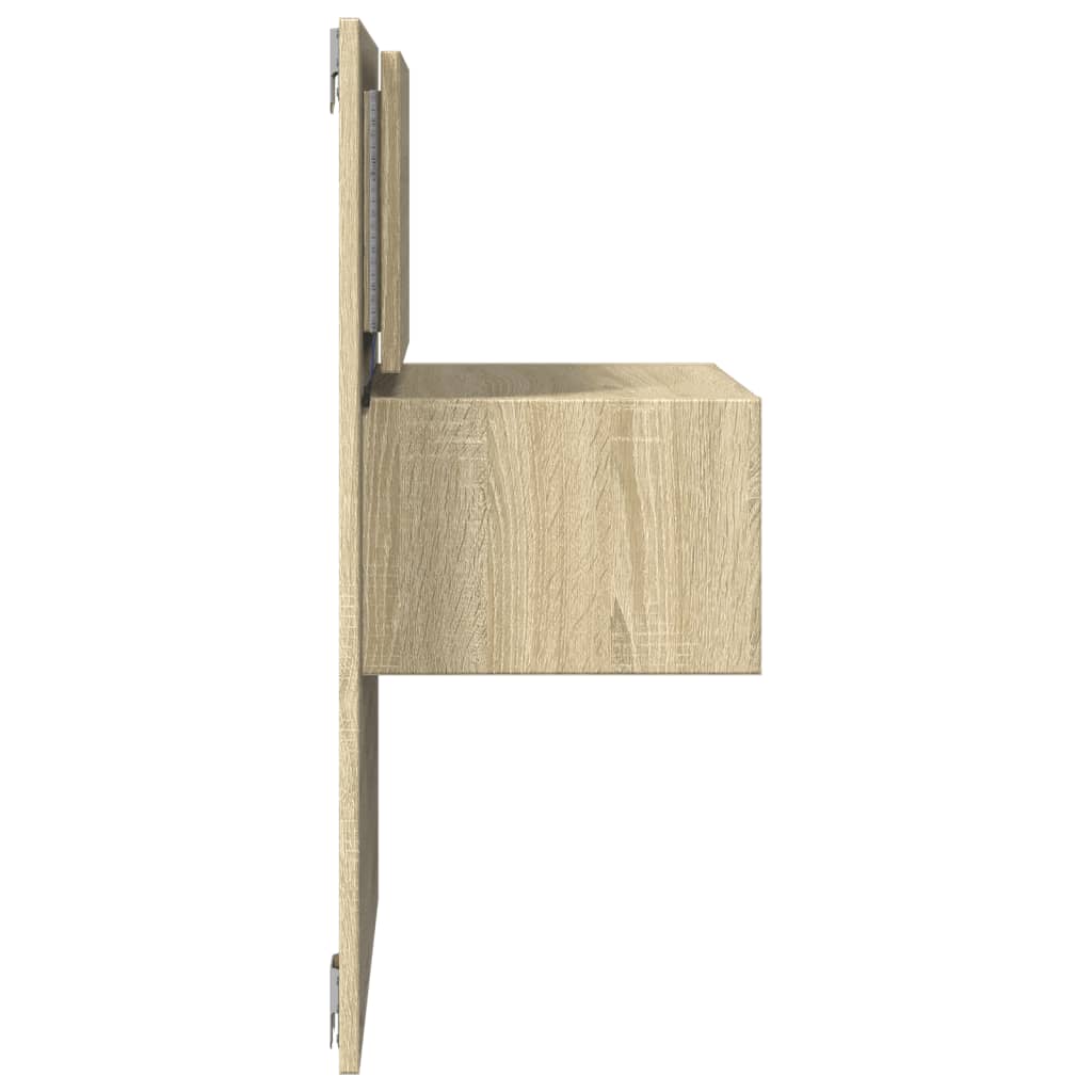 Table de chevet murale avec lumières LED chêne sonoma - XIOS