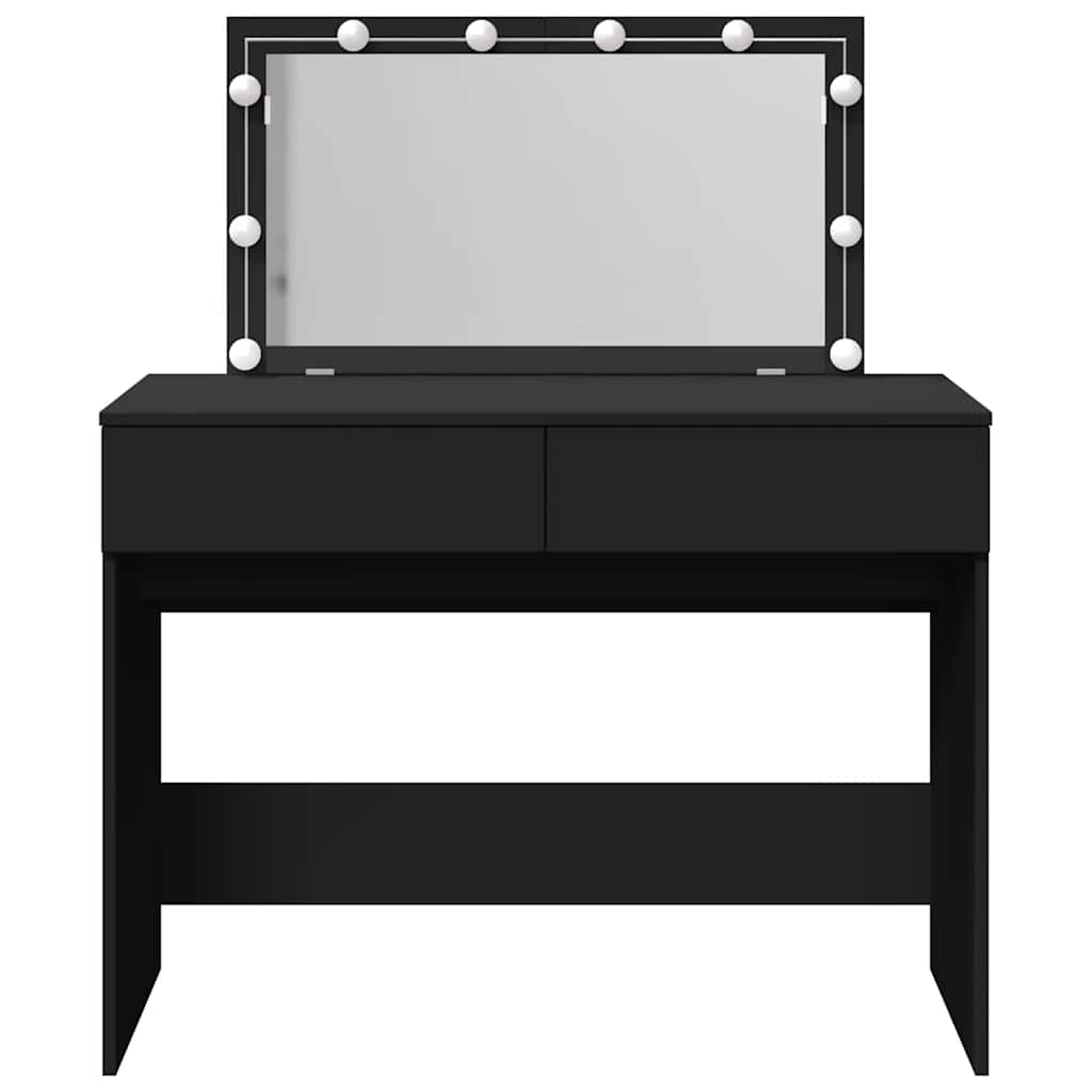 Coiffeuse avec LED noir 100x40x120 cm - XIOS