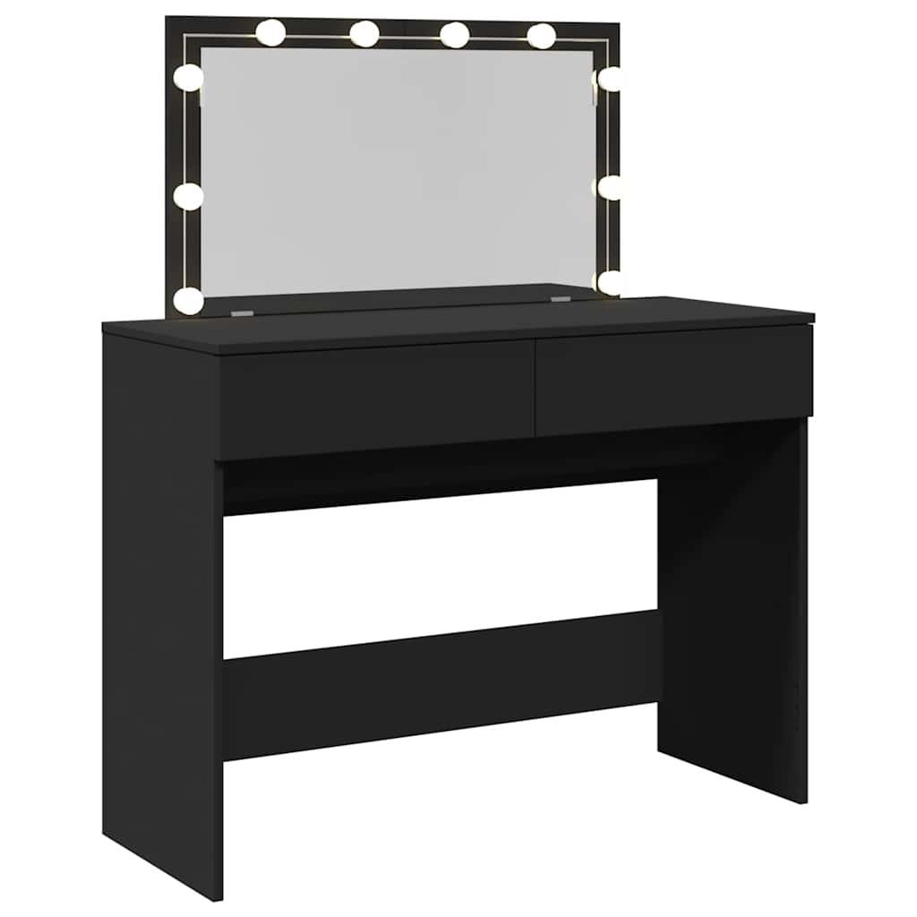 Coiffeuse avec LED noir 100x40x120 cm - XIOS
