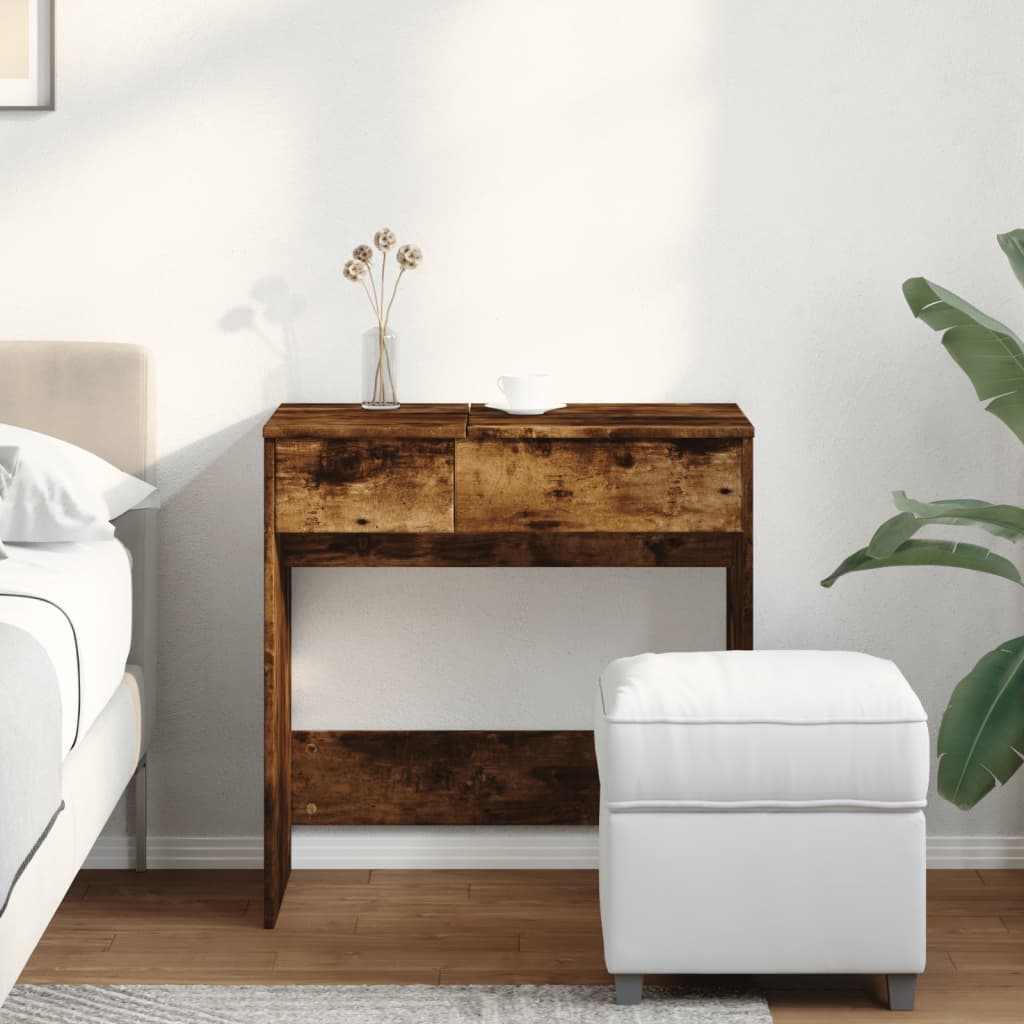 Coiffeuse avec miroir chêne fumé 73x46,5x120 cm - XIOS