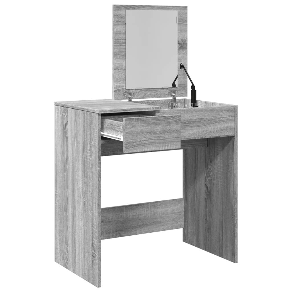 Coiffeuse avec miroir sonoma gris 73x46,5x120 cm - XIOS
