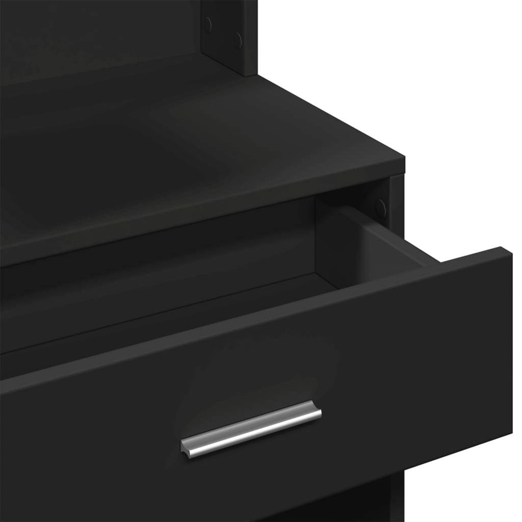 Coiffeuse avec armoire noir 80x35x132 cm - XIOS