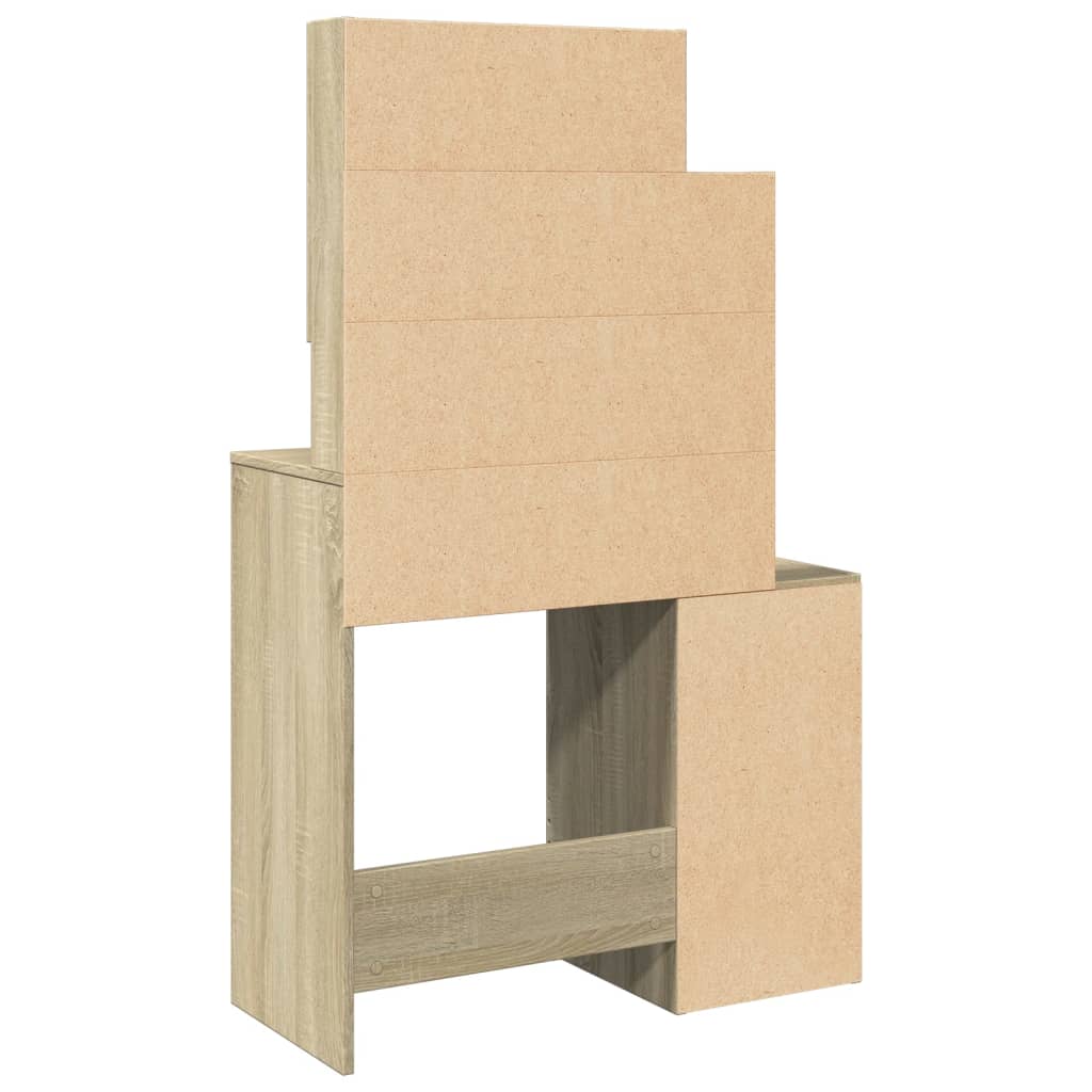 Coiffeuse avec armoire chêne sonoma 80x35x132 cm - XIOS
