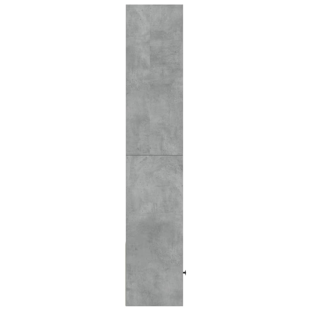 Bibliothèque gris béton 40x36x189 cm bois d'ingénierie - XIOS
