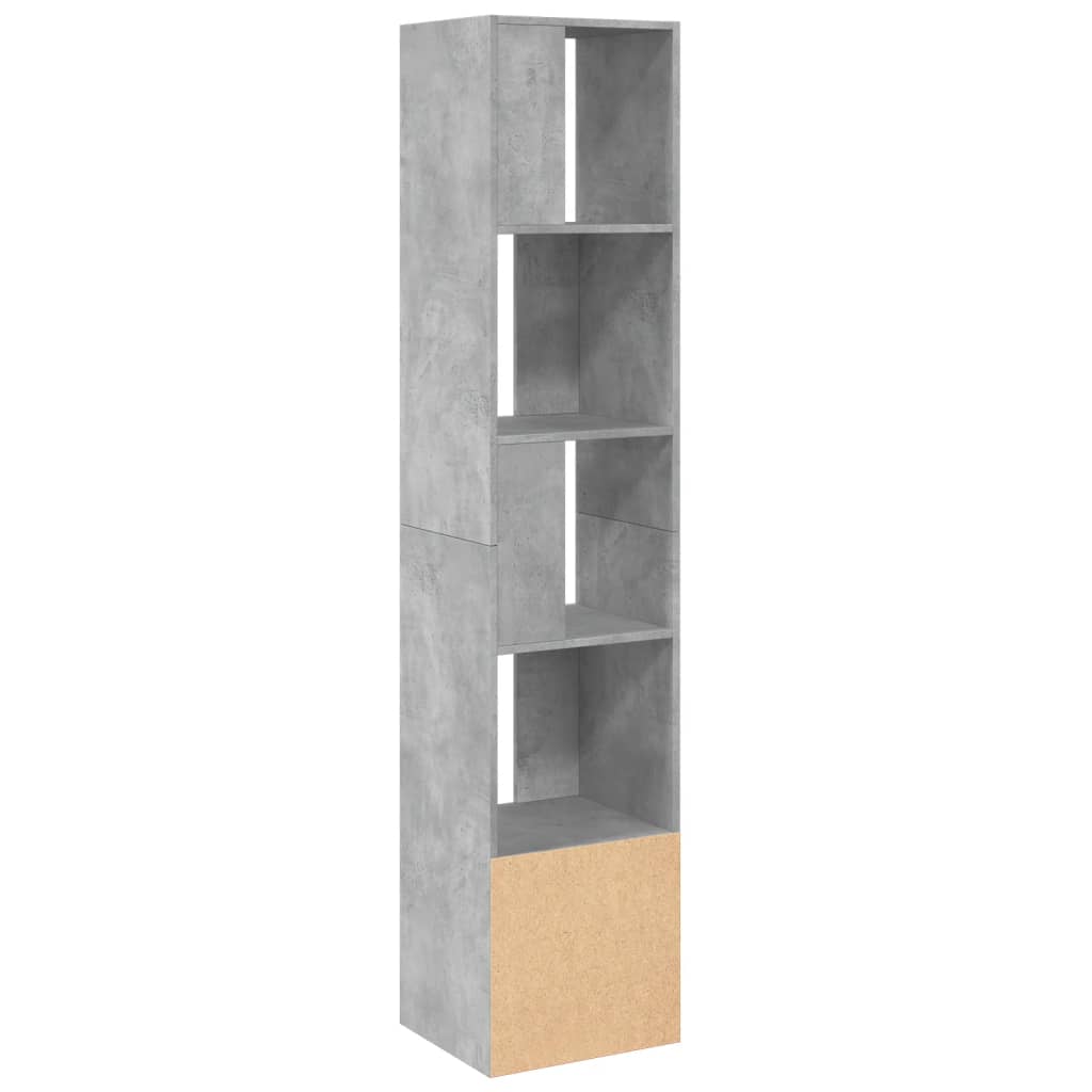 Bibliothèque gris béton 40x36x189 cm bois d'ingénierie - XIOS