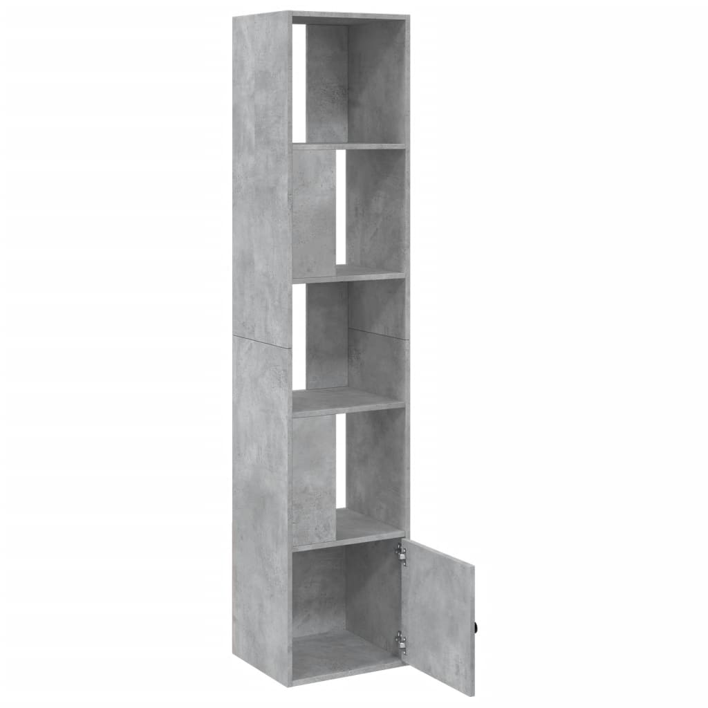 Bibliothèque gris béton 40x36x189 cm bois d'ingénierie - XIOS