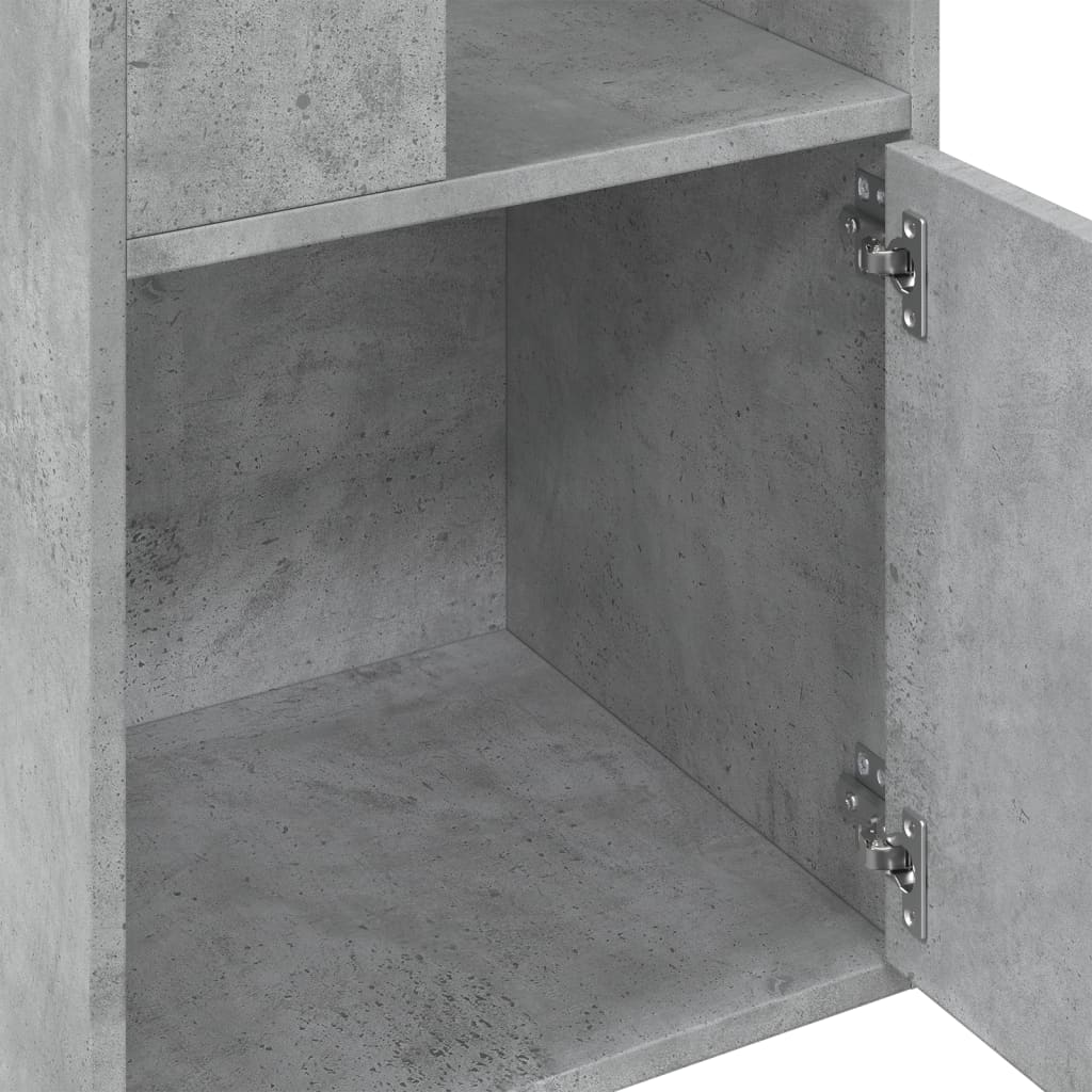 Bibliothèque gris béton 40x36x189 cm bois d'ingénierie - XIOS