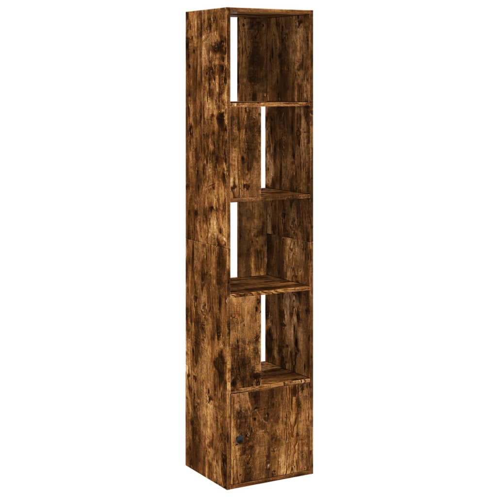 Bibliothèque chêne fumé 40x36x189 cm bois d'ingénierie - XIOS