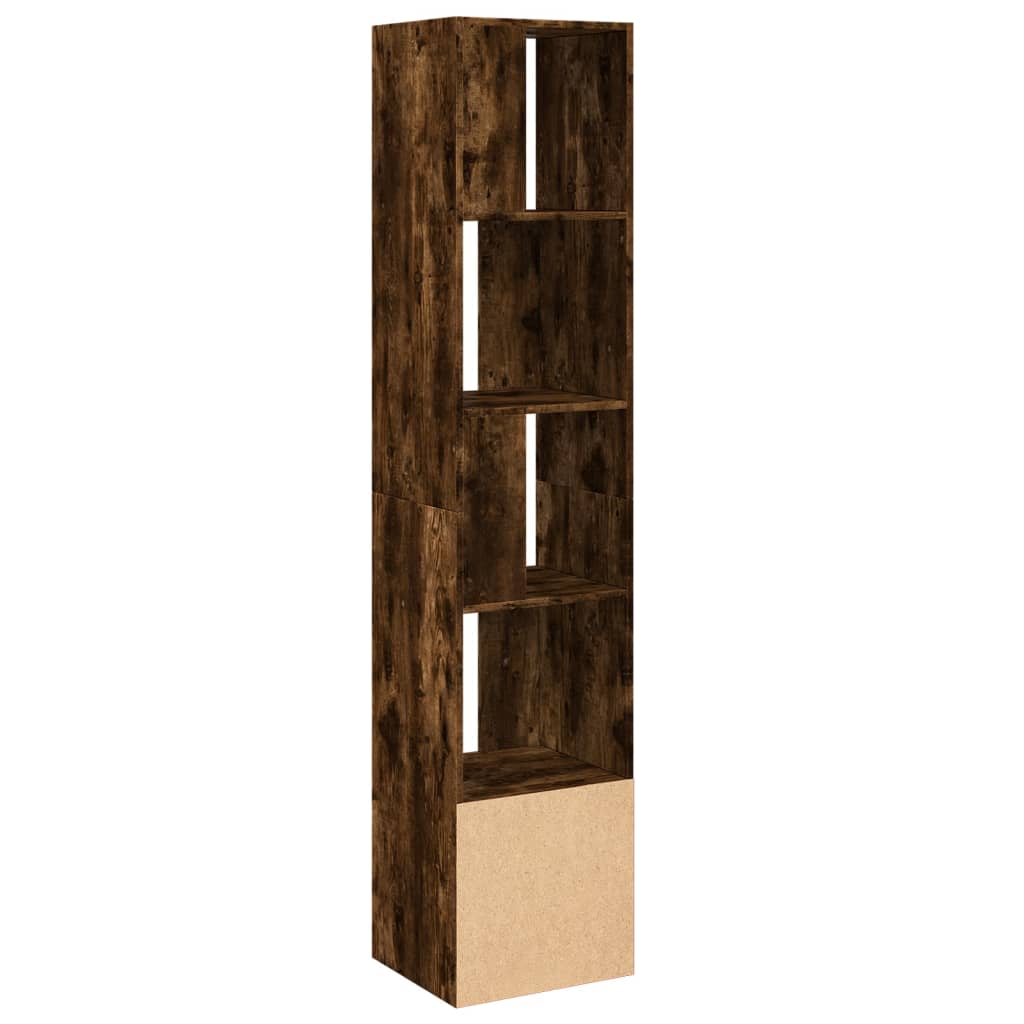 Bibliothèque chêne fumé 40x36x189 cm bois d'ingénierie - XIOS