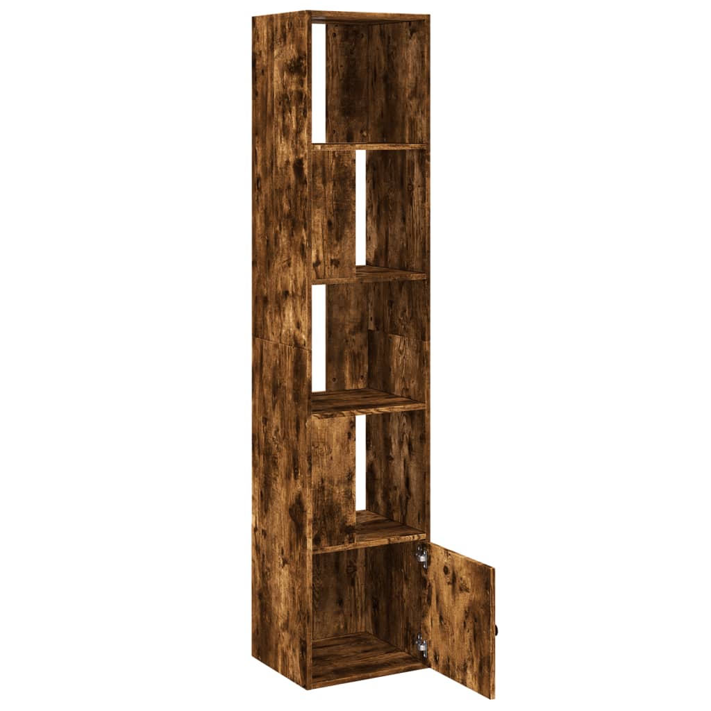 Bibliothèque chêne fumé 40x36x189 cm bois d'ingénierie - XIOS