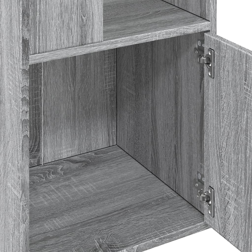 Bibliothèque sonoma gris 40x36x189 cm bois d'ingénierie - XIOS