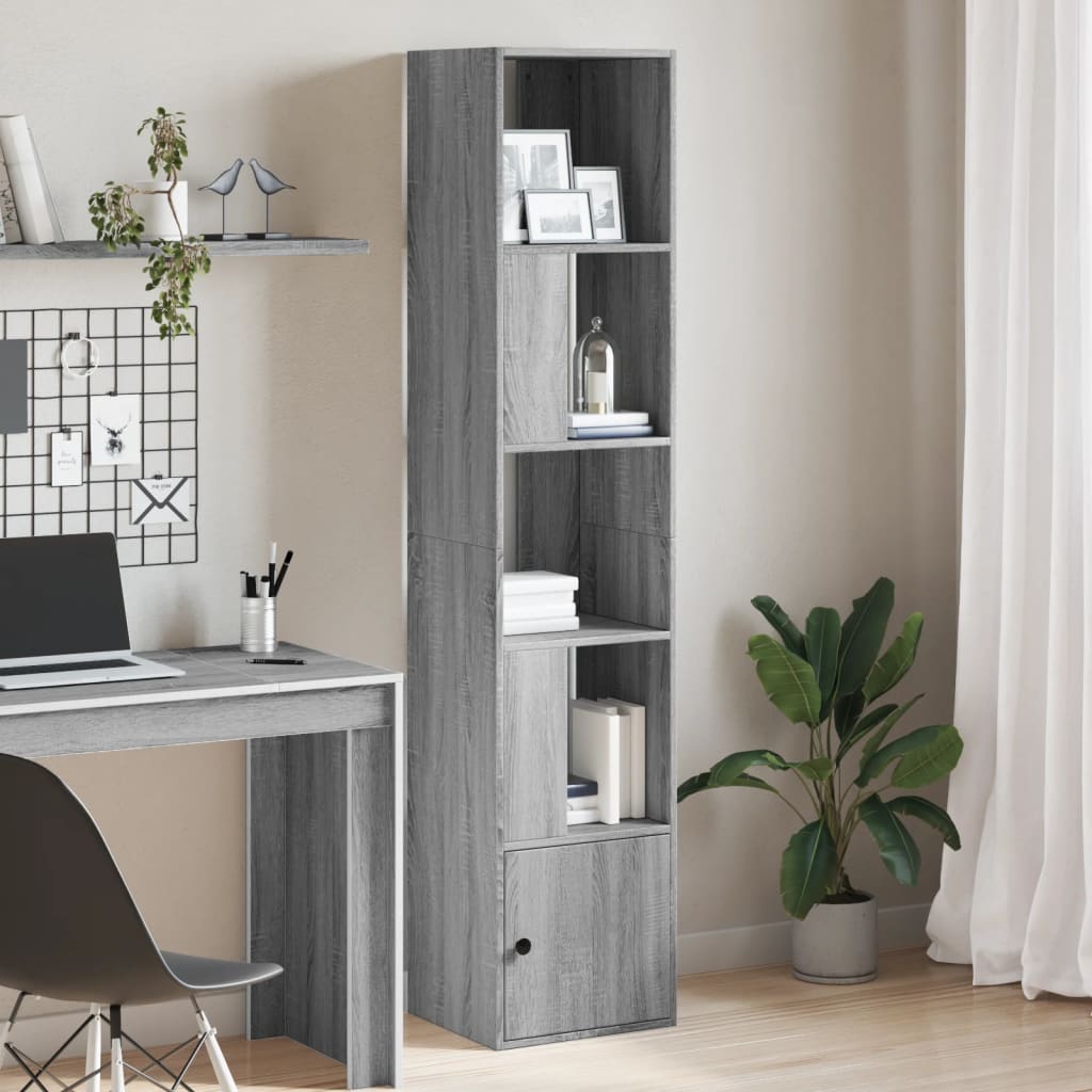 Bibliothèque sonoma gris 40x36x189 cm bois d'ingénierie - XIOS