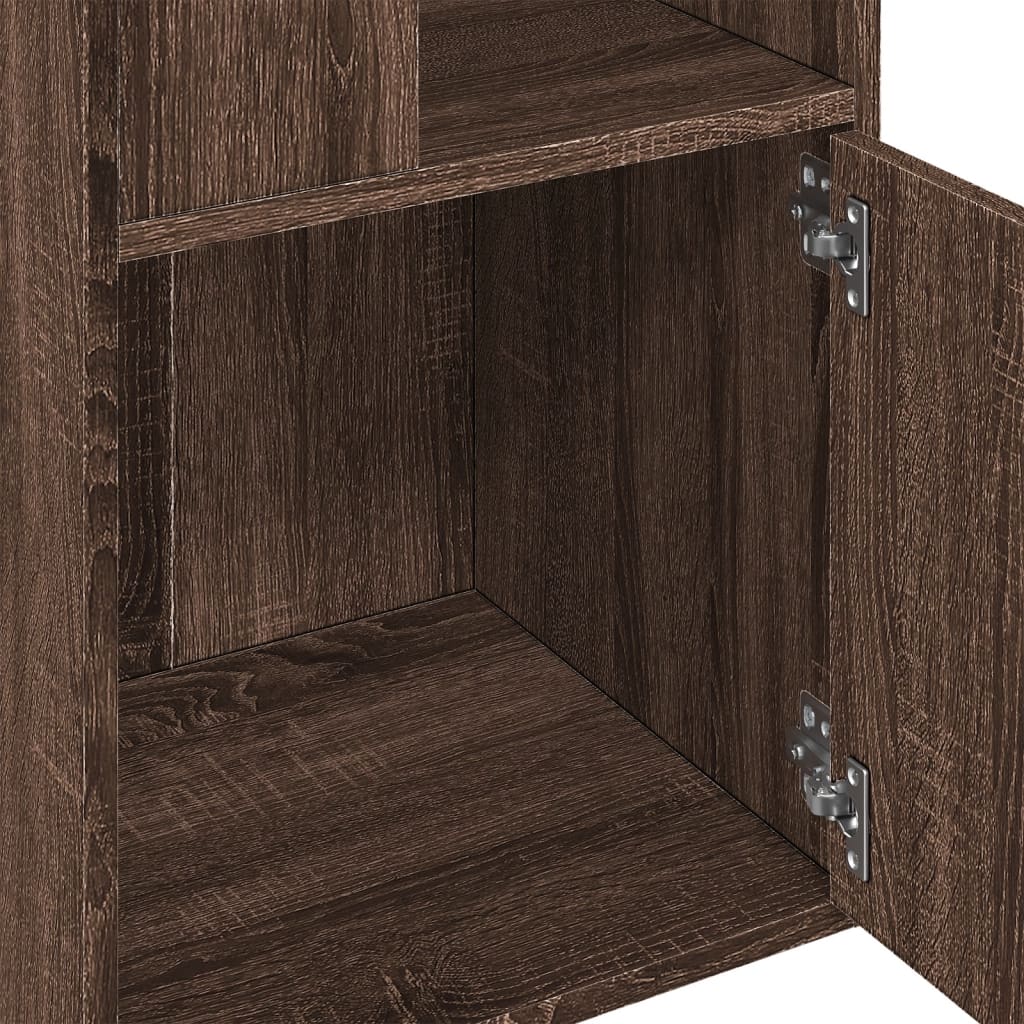 Bibliothèque chêne marron 40x36x189 cm bois d'ingénierie - XIOS