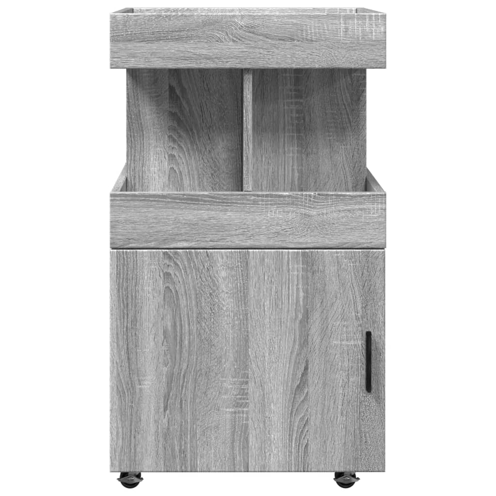 Chariot de bar sonoma gris 50x41x89 cm bois d'ingénierie - XIOS