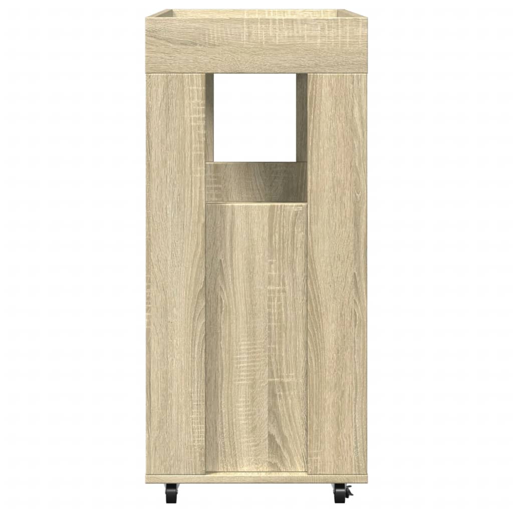 Chariot de bar chêne sonoma 60x39,5x89 cm bois d'ingénierie - XIOS