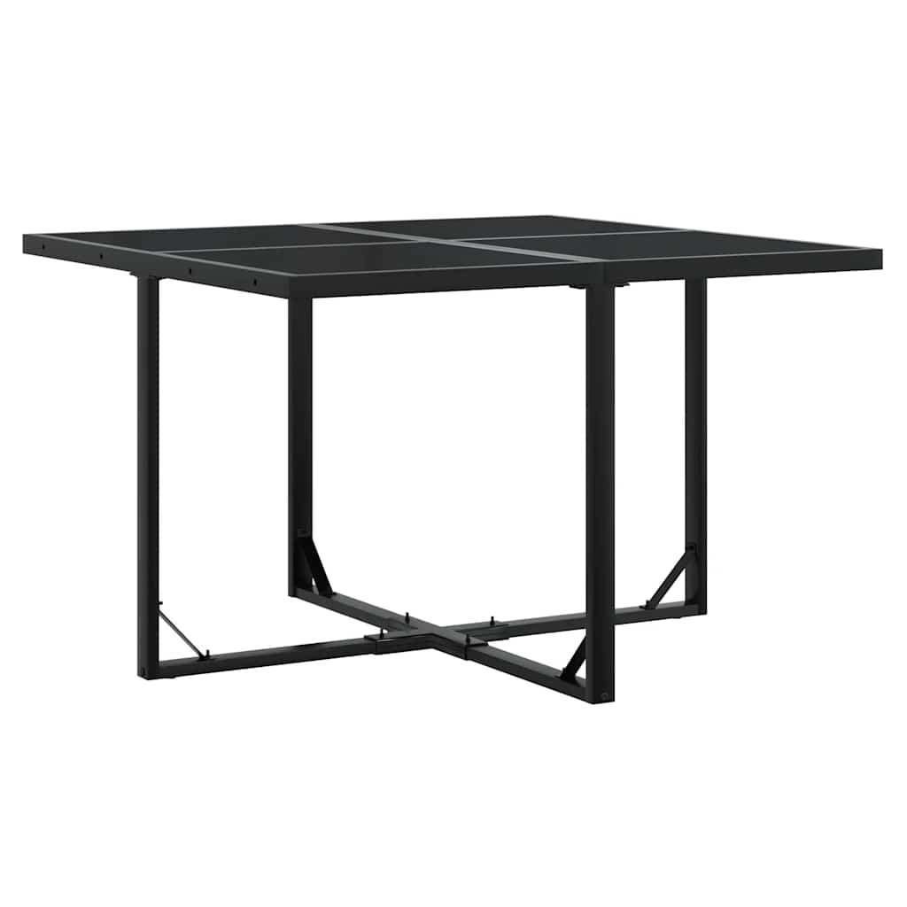 Ensemble à manger de jardin coussins 5pcs noir résine tressée - XIOS