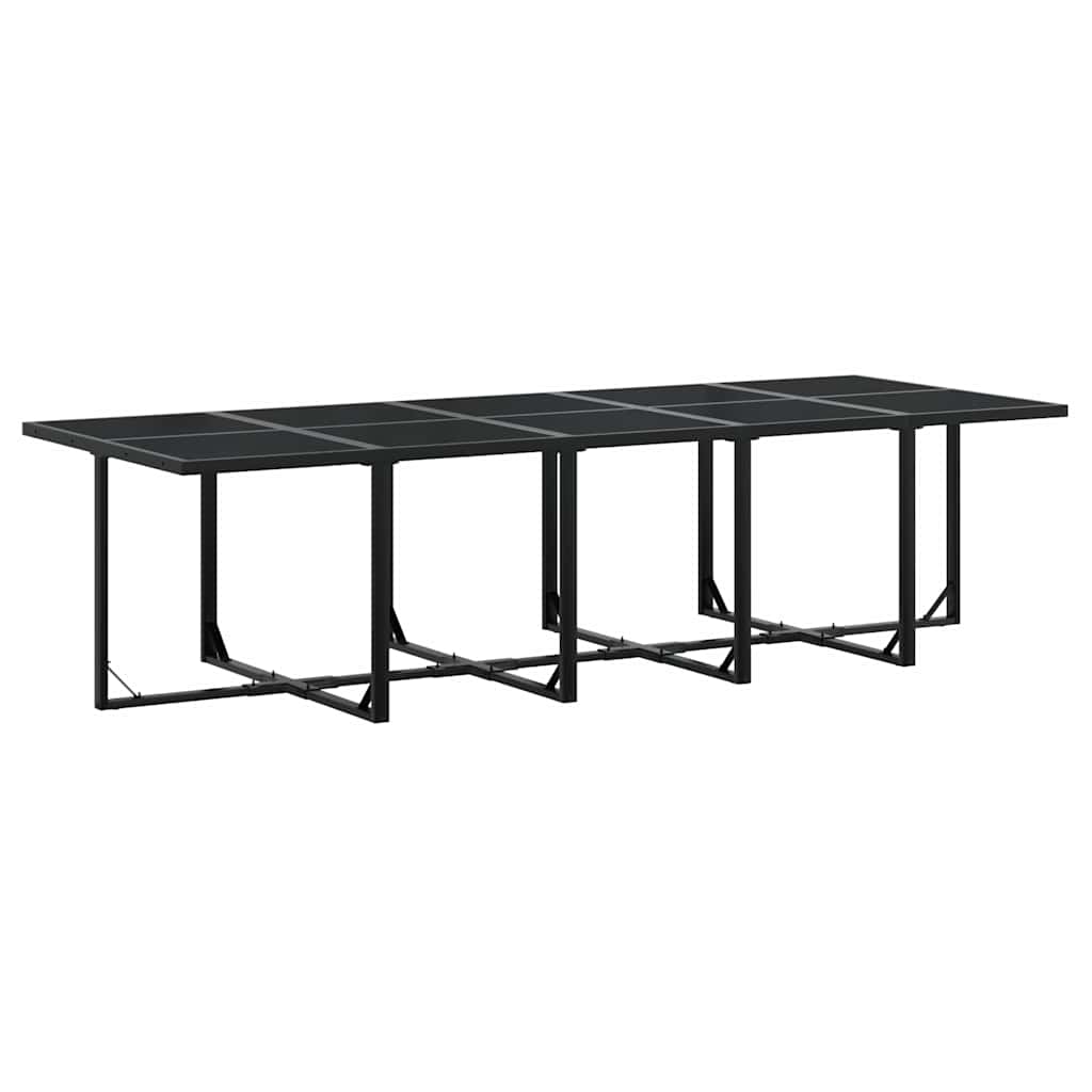 Ensemble à manger de jardin 11 pcs coussins noir résine tressée - XIOS