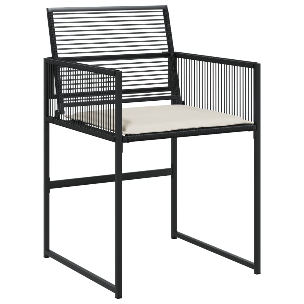 Ensemble à manger de jardin 11 pcs coussins noir résine tressée - XIOS
