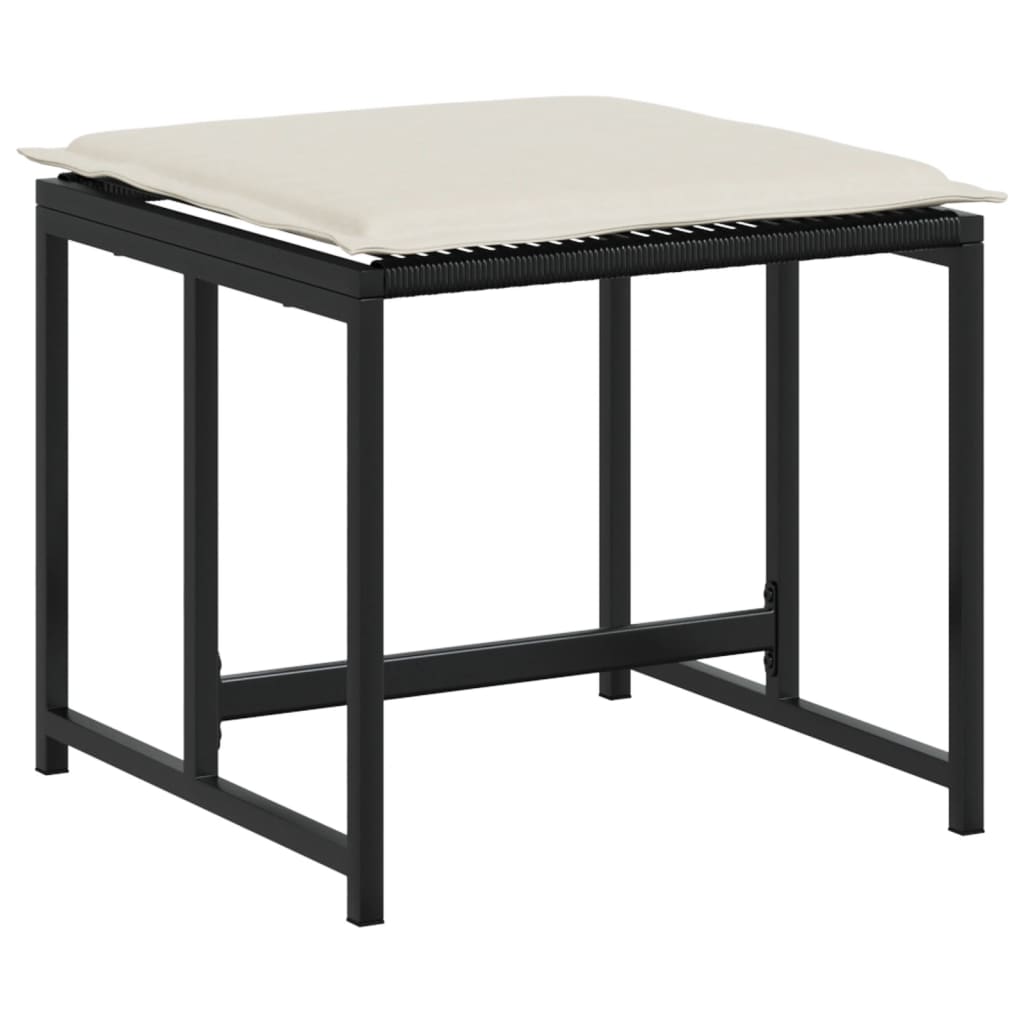 Ensemble à manger de jardin 13 pcs coussins noir résine tressée - XIOS