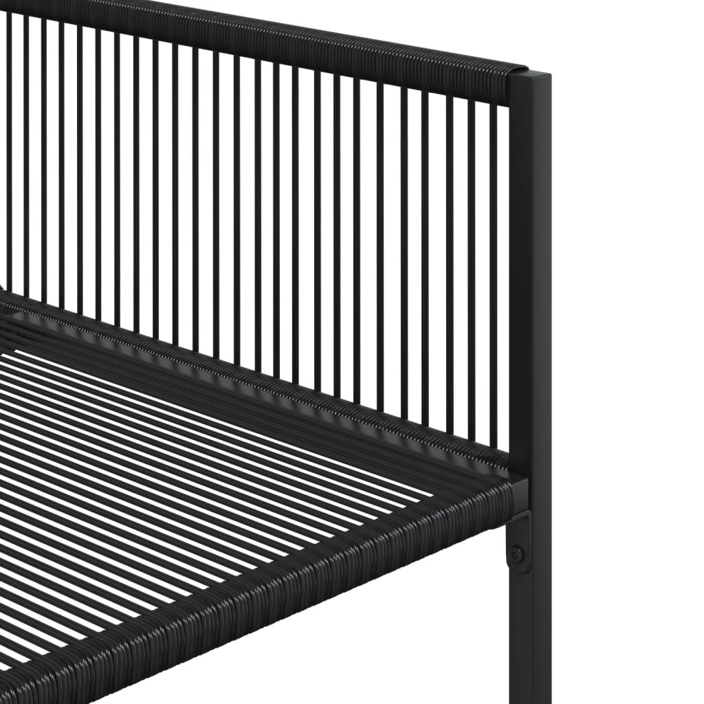 Ensemble à manger de jardin 9 pcs Noir Résine tressée - XIOS