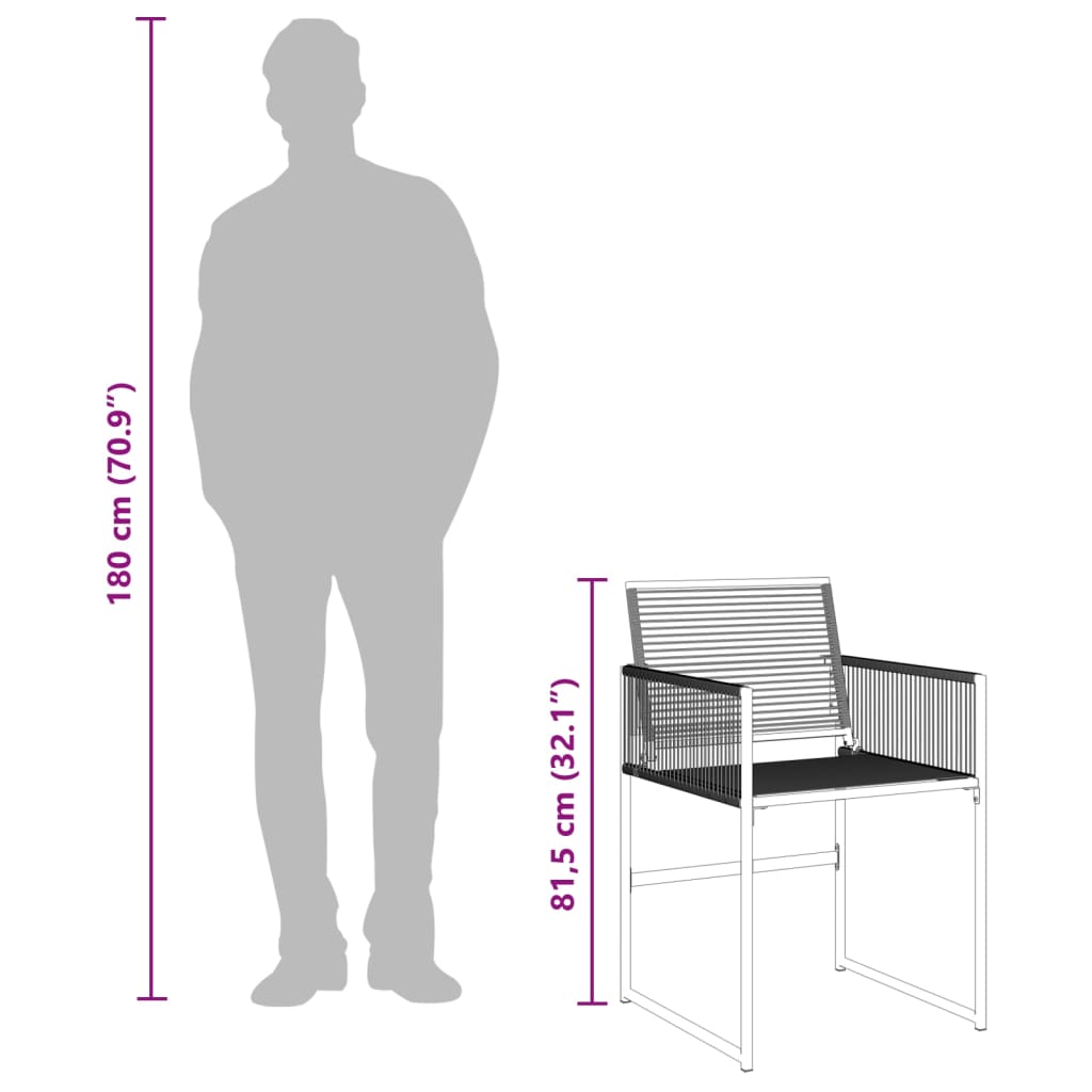 Ensemble à manger de jardin 5 pcs Noir Résine tressée - XIOS