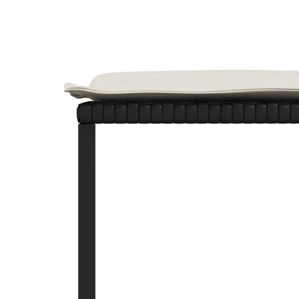 Ensemble à manger de jardin 9pcs coussins noir résine tressée - XIOS