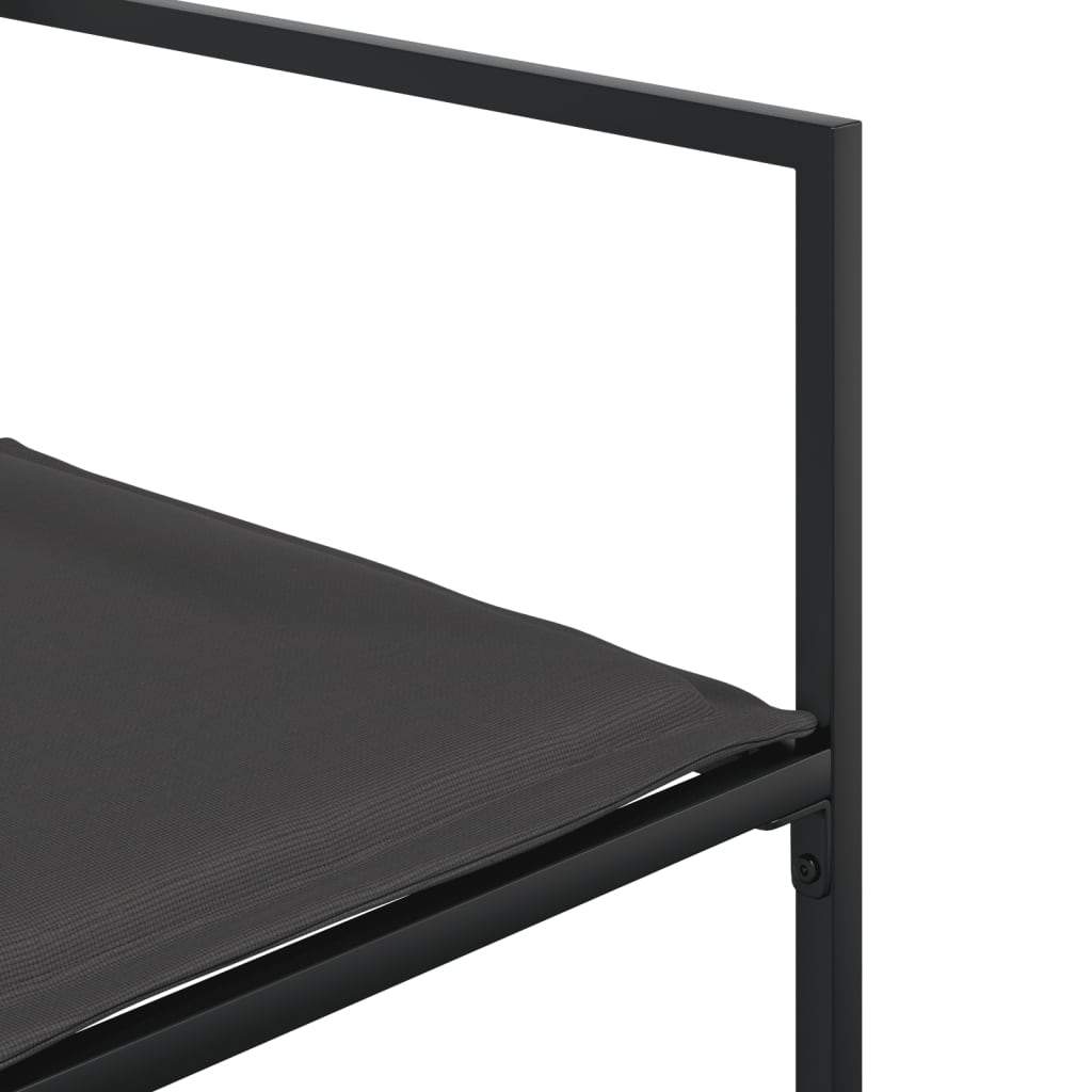 Ensemble à manger de jardin avec coussins 11 pcs noir textilène - XIOS