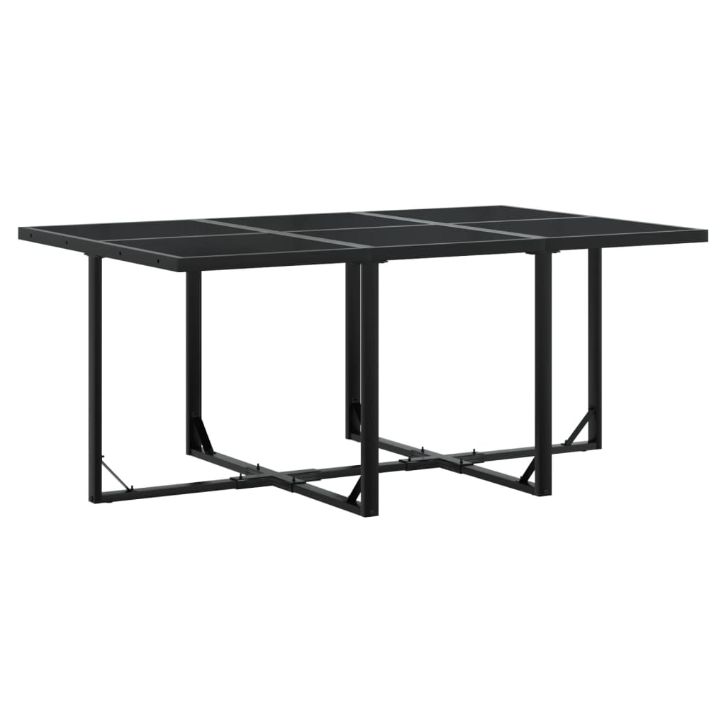 Ensemble à manger de jardin avec coussins 11 pcs noir textilène - XIOS