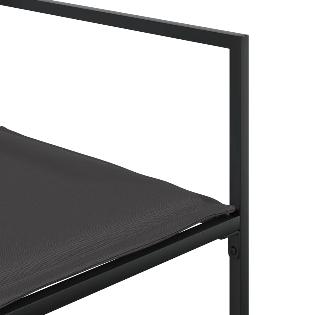 Ensemble à manger de jardin avec coussins 11 pcs noir textilène - XIOS