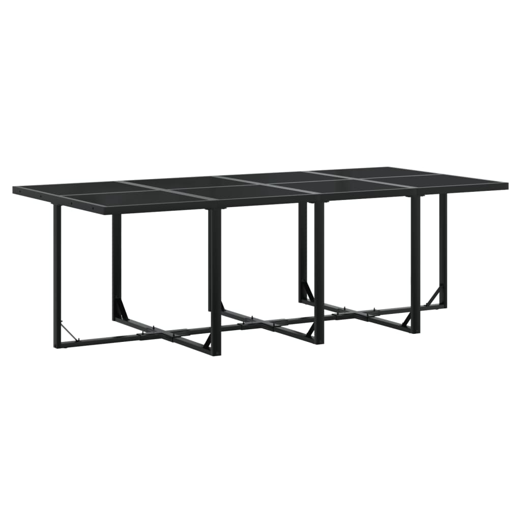 Ensemble à manger de jardin avec coussins 13 pcs noir textilène - XIOS