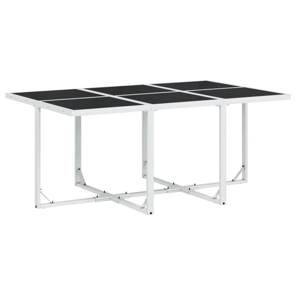 Ensemble à manger de jardin avec coussins 7 pcs blanc textilène - XIOS