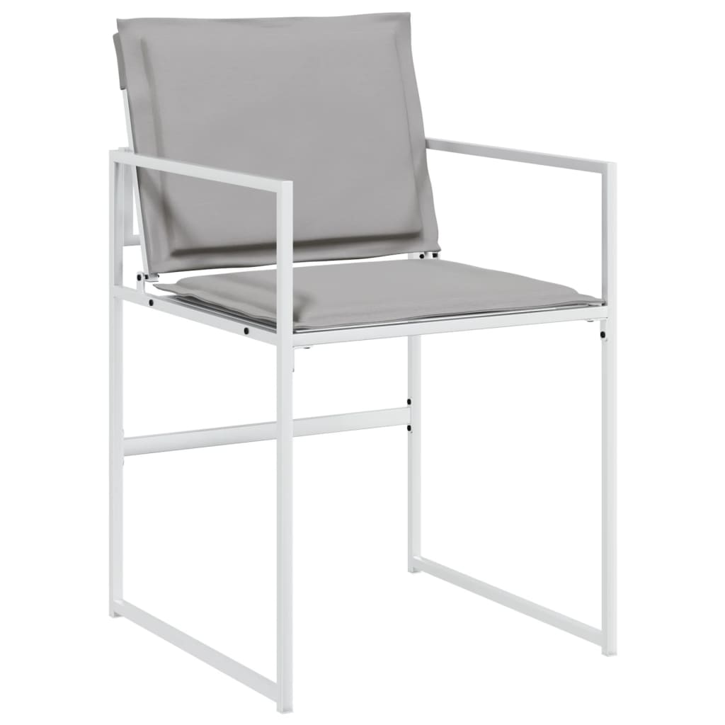 Ensemble à manger de jardin avec coussins 11pcs blanc textilène - XIOS