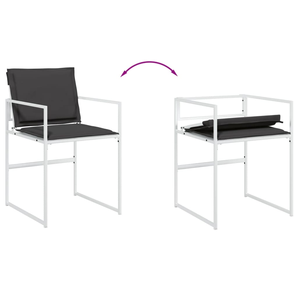 Ensemble à manger de jardin avec coussins 13pcs blanc textilène - XIOS