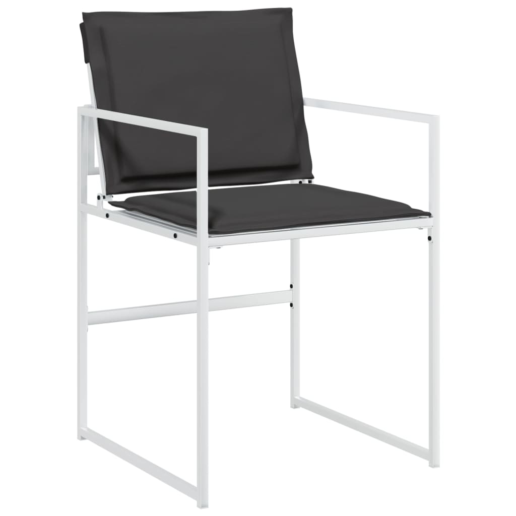 Ensemble à manger de jardin avec coussins 11pcs blanc textilène - XIOS
