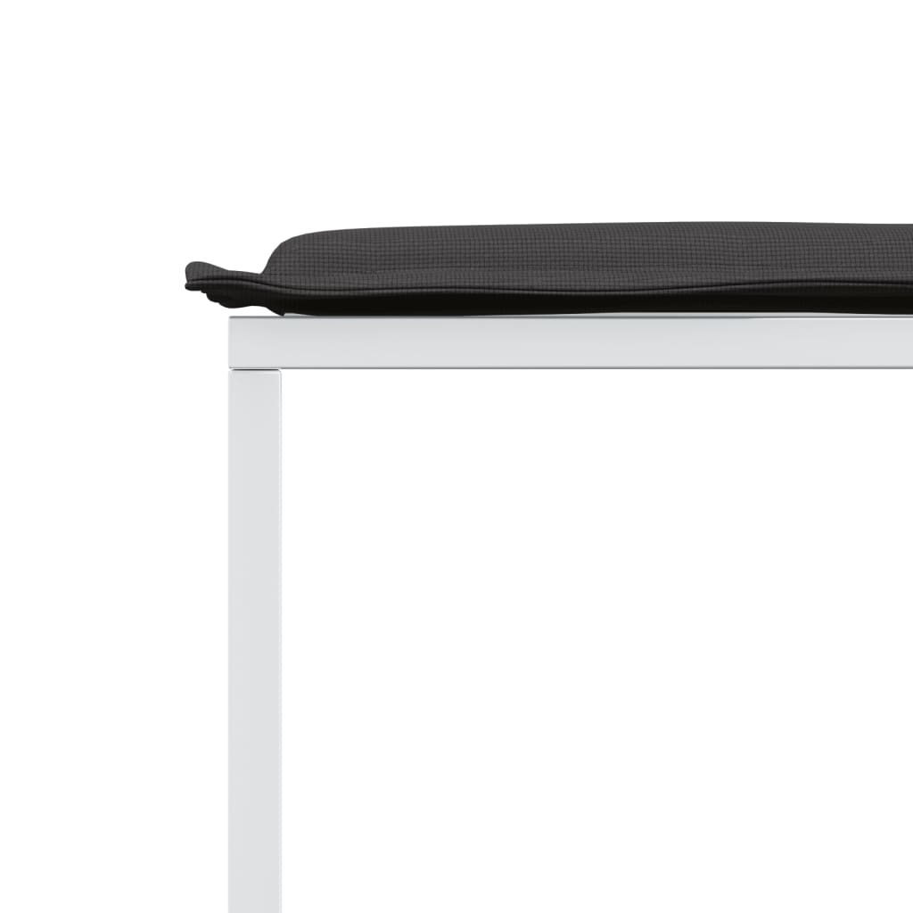 Ensemble à manger de jardin avec coussins 9 pcs blanc textilène - XIOS