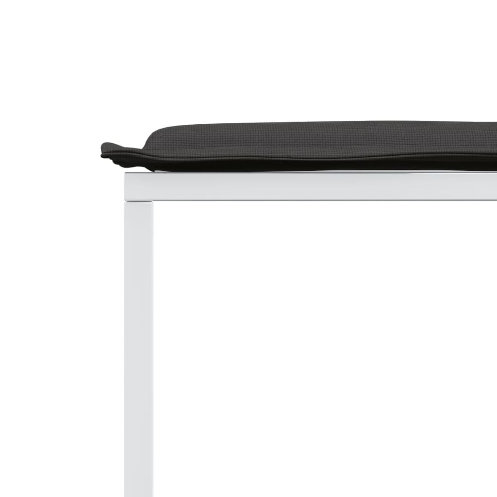 Ensemble à manger de jardin avec coussins 11pcs blanc textilène - XIOS