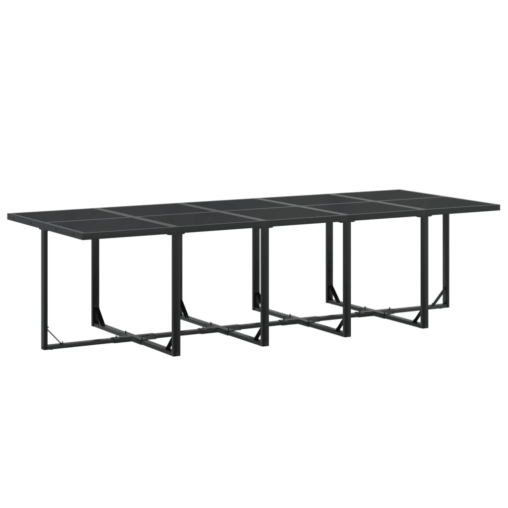 Ensemble à manger de jardin 11 pcs noir textilène - XIOS