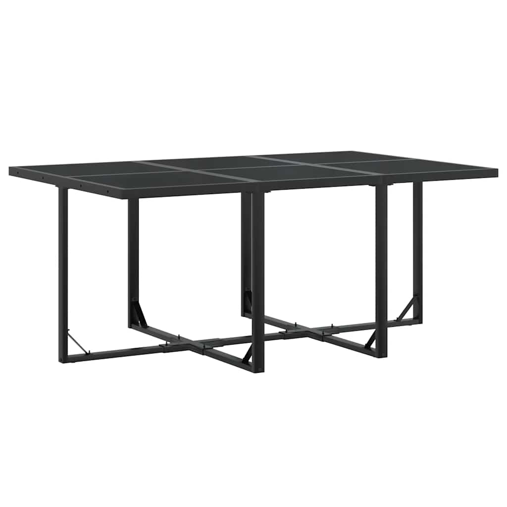 Ensemble à manger de jardin 11 pcs noir textilène - XIOS