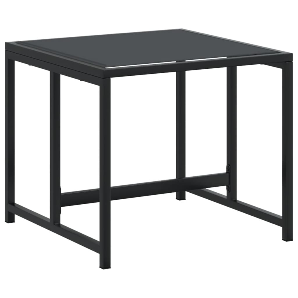 Ensemble à manger de jardin 9 pcs noir textilène - XIOS